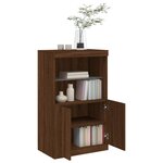 vidaXL Buffet avec lumières LED chêne marron 60 5x37x100 cm