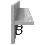vidaXL Porte-manteau mural avec étagère Sonoma gris 100 x 10.5 x 18 cm