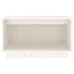 vidaXL Meuble TV Blanc 60x35x35 cm Bois de pin massif