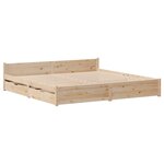 vidaXL Cadre de lit sans matelas 200x200 cm bois massif de pin
