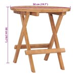 vidaXL Ensemble à manger d'extérieur pliable avec coussin 3 Pièces Teck