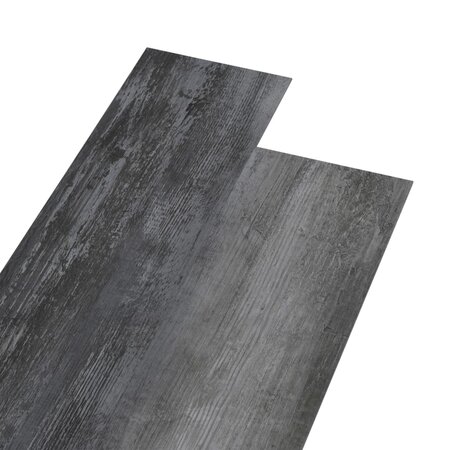 vidaXL Planches de plancher PVC Non auto-adhésif 4 46 m² Gris brillant