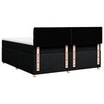 vidaXL Sommier à lattes de lit avec matelas Noir 200x200 cm Tissu