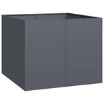 vidaXL Jardinière anthracite 100x100x80 cm acier
