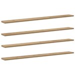 vidaXL Étagère à livres 4 Pièces Marron 100 x 10 x 1 5 cm