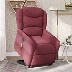 vidaXL Fauteuil inclinable de massage Rouge bordeaux Tissu