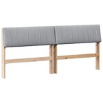 vidaXL Tête de lit capitonnée Gris clair 180 cm Pin massif