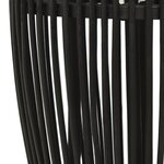 Vidaxl lampe suspendue noir osier 40 w 23x55 cm ovale e27