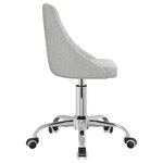 vidaXL Chaise pivotante de salle à manger Gris clair Tissu