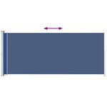 vidaXL Auvent latéral rétractable de patio 220x500 cm Bleu