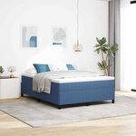 vidaXL Cadre de lit Bleu 140 x 200 cm Tissu en velours côtelé