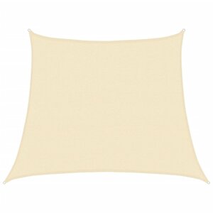 vidaXL Voile d'ombrage 160 g/m² Crème 3/4x3 m PEHD