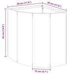vidaXL Jardinière d'Angle Rouillé 30 x 30 x 35 cm