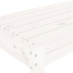 vidaXL Banc de jardin blanc 80x38x45 cm bois massif de pin