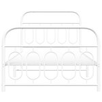 vidaXL Cadre de lit métal sans matelas et pied de lit blanc 100x200 cm