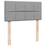 vidaXL Sommier à lattes de lit avec matelas Gris clair 100x200cm Tissu