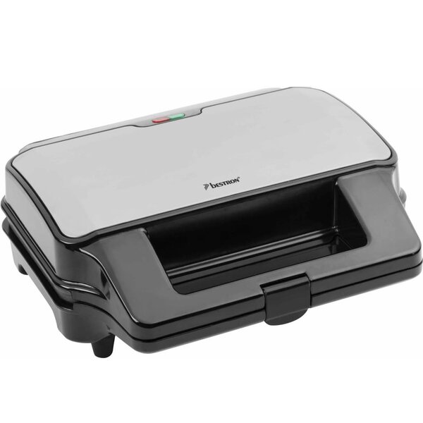 Bestron Gril de contact 3-en-1 900 W Acier inoxydable Noir ASG90XXL