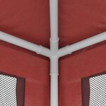 vidaXL Tente de fête avec 4 parois latérales en maille Rouge 2.5x2.5 m