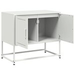 vidaXL Meuble TV blanc 68 5x39x60 5 cm acier