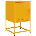 vidaXL Table de chevet jaune moutarde 36x39x60 5 cm acier