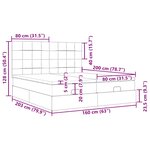 VidaXL Cadre de lit ottoman avec matelas noir 160x200 cm tissu