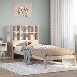 vidaXL Lit bibliothèque sans matelas 90x200 cm bois de pin massif
