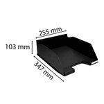 Corbeille à courrier maxi format exacompta noir - lot de 4