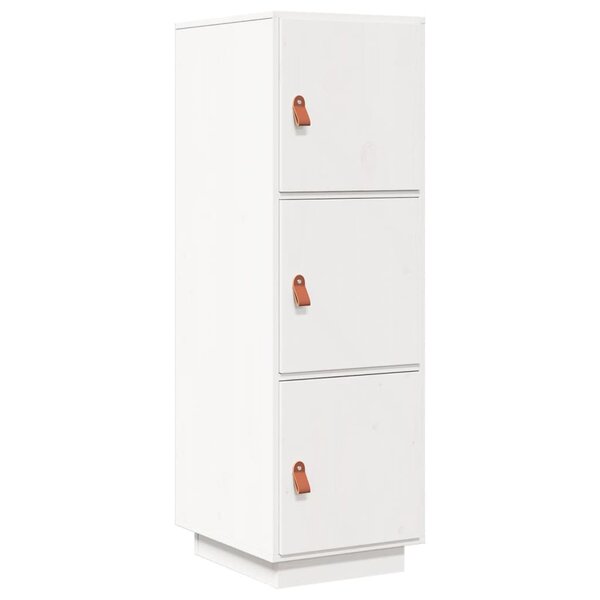 vidaXL Buffet haut Blanc 34x40x108 5 cm Bois massif de pin