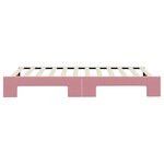 vidaXL Lit de jour avec lit gigogne rose 100x200 cm velours