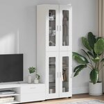 vidaXL Haut Armoire FLORIN Blanc 60 x 35 x 182 cm Bois d'ingénierie