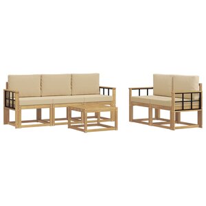 vidaXL Ensemble de canapés d'extérieur 6 Pièces