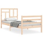 vidaXL Cadre de lit sans matelas bois massif