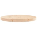 vidaXL Dessus de table rond Ø50x3 cm bois de pin massif