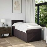 vidaXL Sommier à lattes de lit avec matelas Marron foncé 90x200 cm