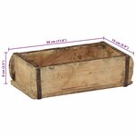 vidaXL Plateau avec stockage Marron 30 x 15 x 9 cm Bois Recyclé Solide