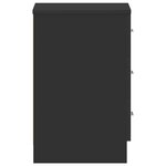 vidaXL Tables de chevet 2 Pièces Noir 38x35x56 cm Bois d'ingénierie