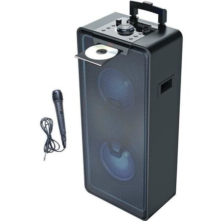 INOVALLEY MS04XXL - Systeme Audio High Power - 1000 Watts - Lecteur CD/MP3 - Bluetooth - Lumieres LED - USB - 2 entrées Micro