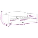 vidaXL Lit de repos gris clair 100x200 cm tissu