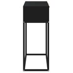 vidaXL Table console noir 80x30x75 cm bois d'ingénierie et fer