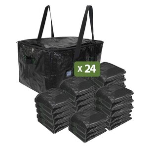 Pack and Move - Lot 24 Sacs Rangement Recylé - 55 x 35 x 30 cm - Poignées solides - Déménagement et Transport - Ultra Résistant - Réutilisable - 55L