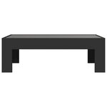 vidaXL Table basse avec LED infini noir 90x50x30 cm