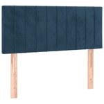 vidaXL Sommier à lattes de lit avec matelas Bleu foncé 90x200 cm