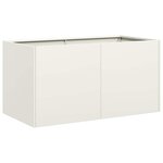 vidaXL Jardinière blanc 80x40x40 cm acier laminé à froid