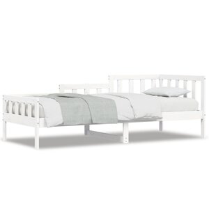 vidaXL Lit de jour sans matelas blanc 90x200 cm bois de pin massif