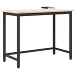 vidaXL table Naturel 100 x 50 x 77 cm Bois d'ingénierie et acier