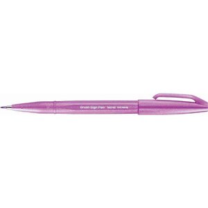 Stylo feutre Brush Sign Pen SES 15 mauve x 10 PENTEL ARTS