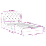 vidaXL Cadre de lit sans matelas rose 100x200 cm velours