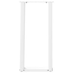 vidaXL Pieds de table console en U  2 pièces  blanc  38 x (72-73) cm  acier