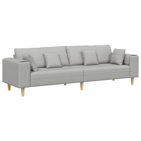 Sofa en tissu avec coussin Gris nuage 208 cm tissu