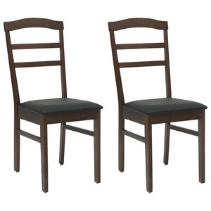vidaXL Chaise de salle à manger 2 Pièces Marron clair et noir